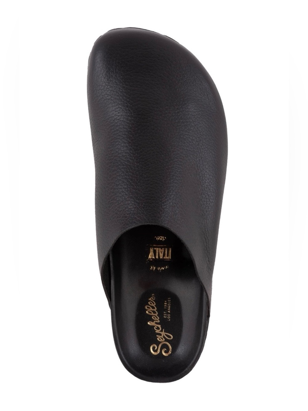 Seychelles New Routine Mule Black Leather Slip On Shoes 7.5 Boho Minimalist